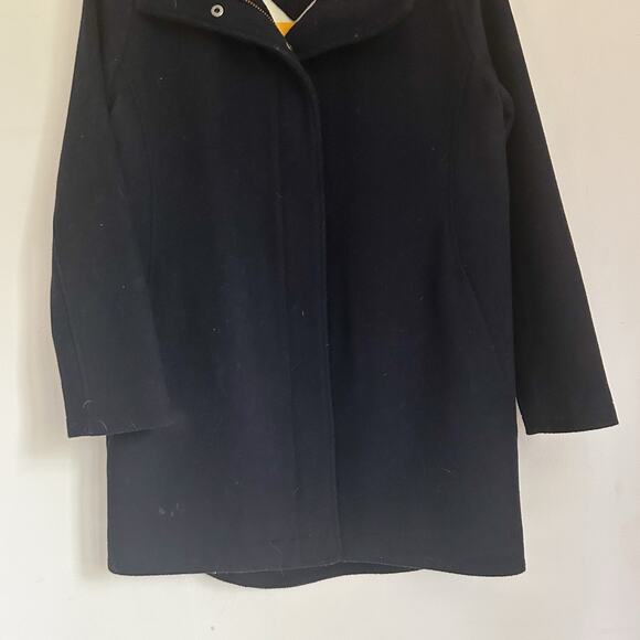 Pendleton Wool Zip Up Long Peacoat Size S Navy - Picture 3 of 6